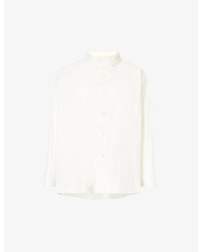 Issey Miyake Shaped Membrane Relaxed-fit Woven Shirt - White