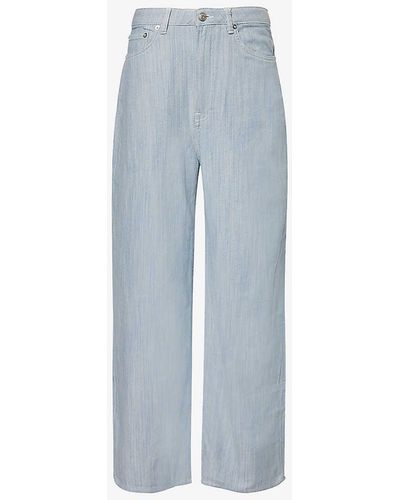 Samsøe & Samsøe Shelly Straight-leg Mid-rise Denim Jeans - Blue