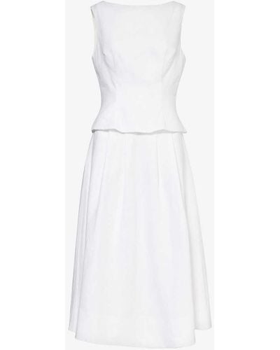 Reformation Moya Flared Linen Two-piece Set - White
