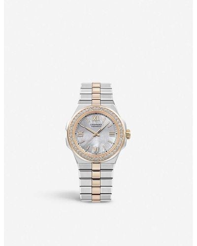 Chopard Alpine Eagle 18ct Rose-gold, Diamond And Steel Small Watch - White