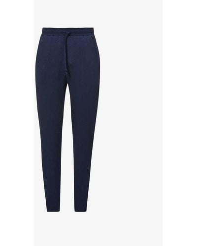 Hanro Relaxed-fit Straight-leg Stretch-woven Pyjama Bottoms X - Blue