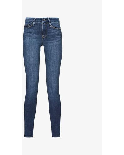 GOOD AMERICAN Good Legs Skinny High-rise Stretch Cotton-blend Jeans - Blue