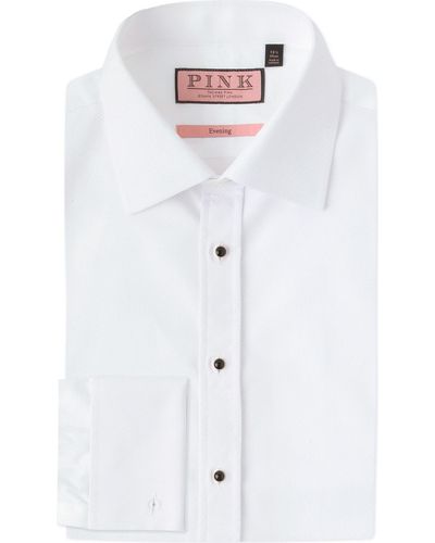 Thomas Pink Marcella Evening Slim-fit Cotton Shirt - White