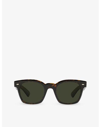Oliver Peoples Ov5498su Merceaux Square-frame Tortoiseshell Acetate Sunglasses - Green