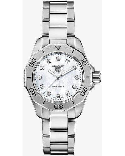 Tag Heuer Wbp1416.ba0622 Aquaracer Stainless-steel Automatic Watch - White