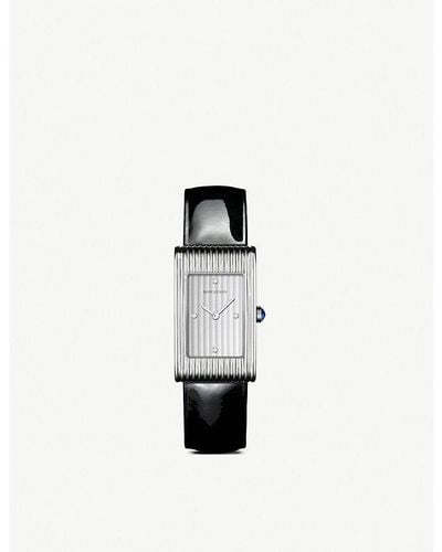 Boucheron Wa030404 Reflet Medium Stainless-steel, Diamond And Cabochon Watch - Black