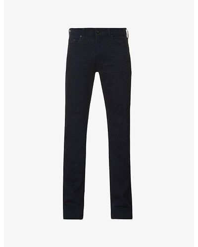 PAIGE Federal Straight-leg Slim-fit Stretch-denim Jeans - Blue
