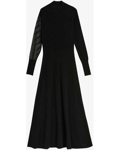 Ted Baker Leonhaa Devoré-bodice Stretch-woven Maxi Dress - Black