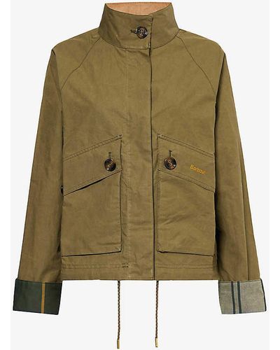 Barbour Crowdon Boxy-fit Cotton Jacket - Green