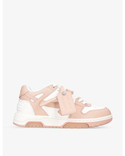 Off-White c/o Virgil Abloh Out Of Office Leather Low-top Sneakers - Pink