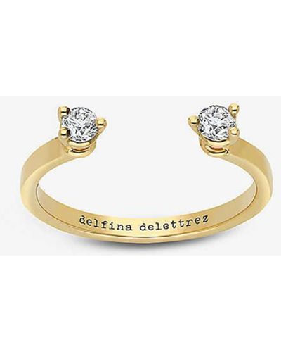 Delfina Delettrez Dots 18ct Yellow-gold And 0.10ct Diamond Ring - Metallic