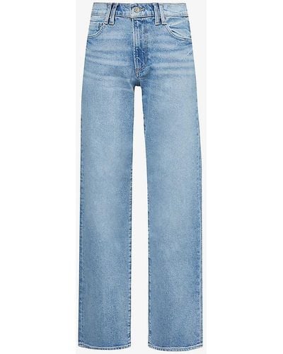 PAIGE Serena Straight-leg Mid-rise Jeans - Blue