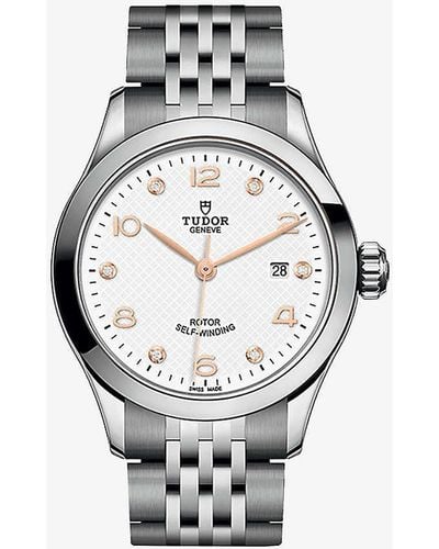 Tudor M91350-0013 1926 Stainless-steel And Diamond Automatic Watch - White