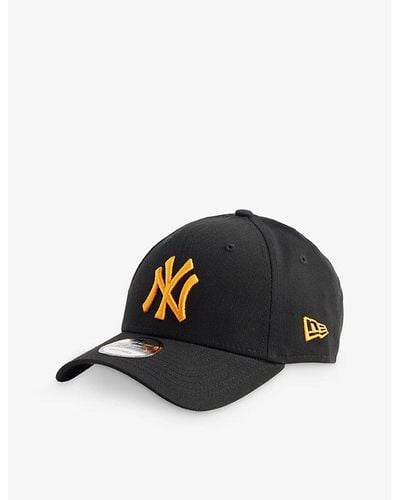 KTZ 9forty New York Yankees Mlb Brand-embroidered Cotton-twill Baseball Cap - Black