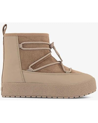 Tretorn Aspa Contrast-panel Woven Ankle Boots - Natural