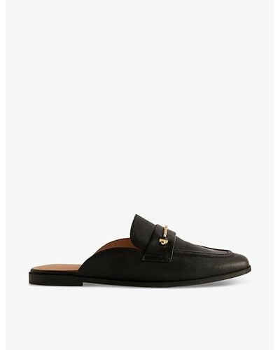 Ted Baker Zzola Leather Mule Loafers - Black