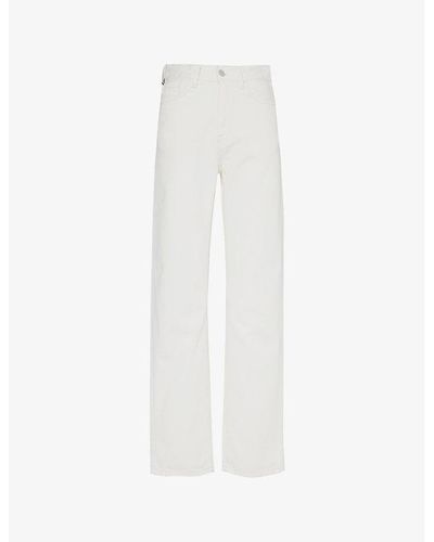 Carhartt Brand-patch Straight-leg Jeans - White
