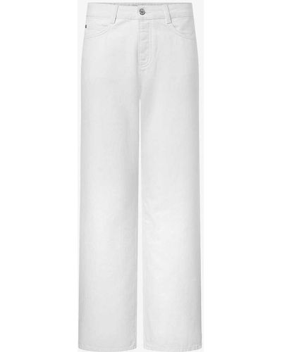 Twist & Tango Anderline Ridgid Straight-leg High-rise Organic-cotton Jeans - White