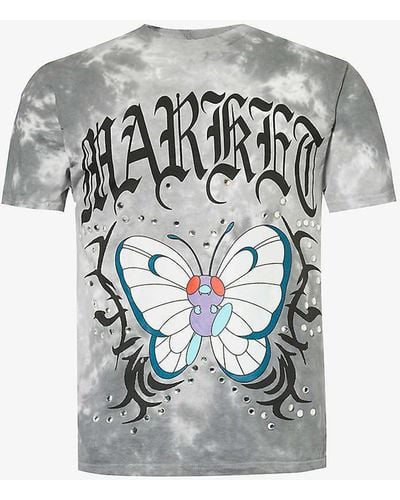 Market X Pokémon Butterfree Graphic-print Cotton-jersey T-shirt - Grey