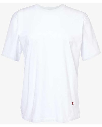 Victoria Beckham Victoria Relaxed-fit Organic-cotton T-shirt - White