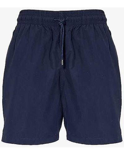 Derek Rose Aruba Brand-tab Swim Shorts - Blue
