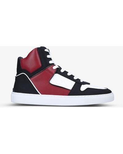 Kurt Geiger Lane High-top Paneled Faux-leather Sneakers - Multicolor