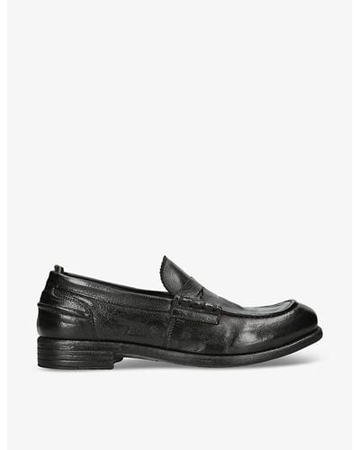 Officine Creative Calixte Leather Penny Loafers - Black