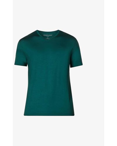 Derek Rose Basel Stretch-jersey T-shirt - Green