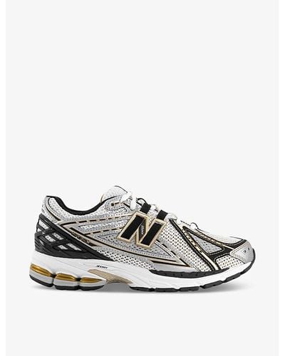New Balance 1906 Brand-patch Leather And Mesh Low-top Sneakers - Metallic