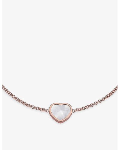 Chopard My Happy Hearts 18ct Rose-gold And Mother-of-pearl Bracelet - Natural