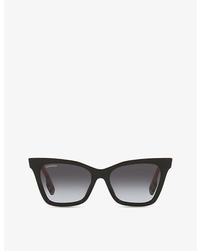 Burberry Be4346 Elsa Irregular-shaped Acetate Sunglasses - Black