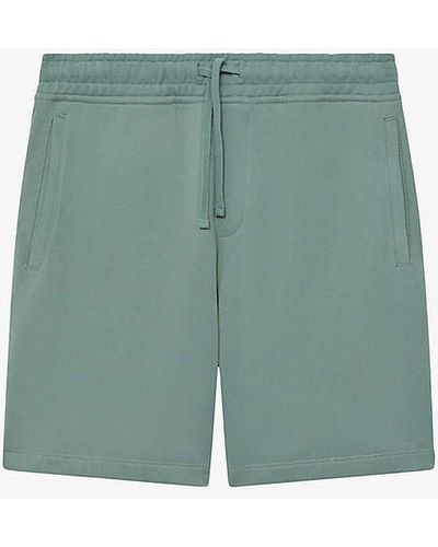 Reiss Henry Elasticated-waist Cotton-jersey Shorts X - Green