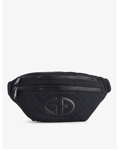 Goldbergh Brand-embossed Adjustable Stretch-woven Belt Bag - Black