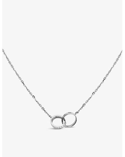 Cartier Love 18ct White-gold And 18 0.22ct Diamonds Necklace - Natural