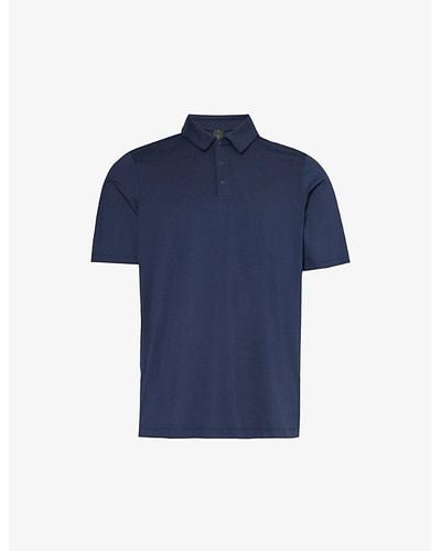 lululemon Evolution Short-sleeved Recycled-nylon-blend Polo Shirt - Blue