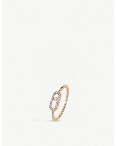 Messika Move Uno 18ct Rose-gold And Diamond Ring - White