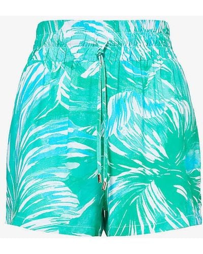 Melissa Odabash Annie Abstract-pattern Woven Shorts - Blue
