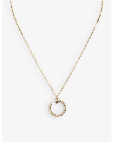 Cartier Juste Un Clou 18ct Yellow-gold And 0.38ct Diamond Pendant Necklace - White