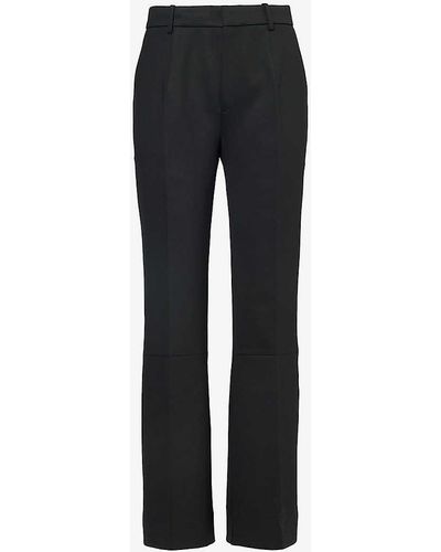 Victoria Beckham Cropped Flared-leg Stretch-woven Trousers - Black