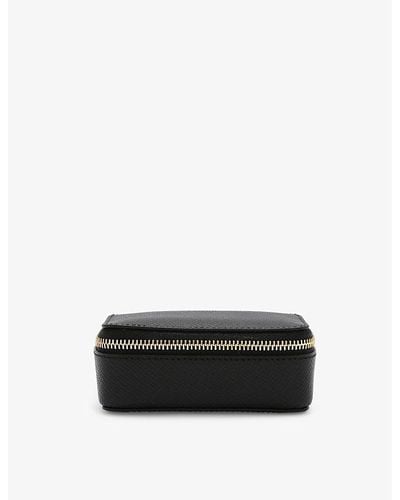 Smythson Panama Leather Trinket Case - Black