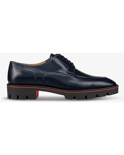 Christian Louboutin Davisol Leather Derby Shoes - Blue
