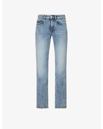 Jeanerica Eiffel Straight-leg Low-rise Stretch-organic Denim Jeans - Blue