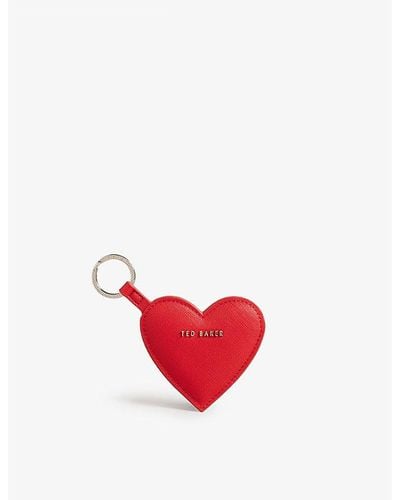 Ted Baker Heart-shaped Mirror Woven Bag Charm - Red