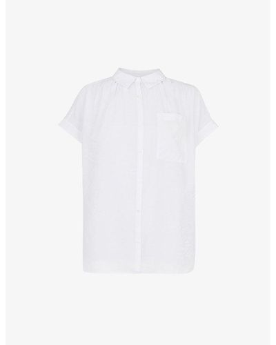 Whistles Nicola Cotton-blend Shirt - White