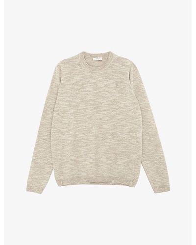 IKKS Marl-effect Cotton-blend Sweater - Natural