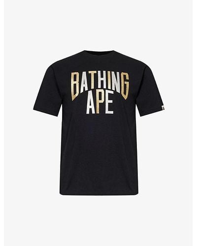 A Bathing Ape Nyc Brand-print Cotton-jersey T-shirt X - Black
