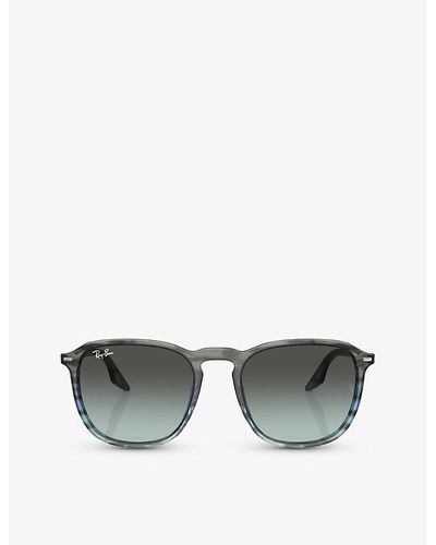 Ray-Ban Rb2203 Square-frame Crystal Sunglasses - Gray
