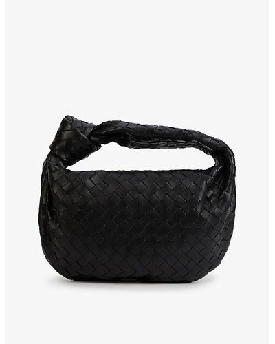 Bottega Veneta Teen Jodie Intrecciato Leather Top-handle Bag - Black