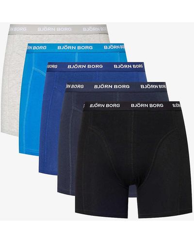 Björn Borg Branded-waistband Stretch Recycled-polyester Boxers Xx in Black  for Men | Lyst UK