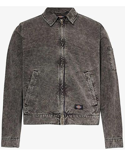 Dickies Newington Brand-patch Cotton-canvas Jacket - Grey